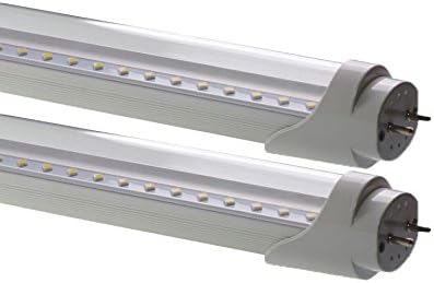 Reediy T8 18 Watt LED Tube Lights - Pack of Two Tube Lights with 120 LEDs Per Light - 50,000 Hours Life Span - Safe, Bright UV-Free Light
