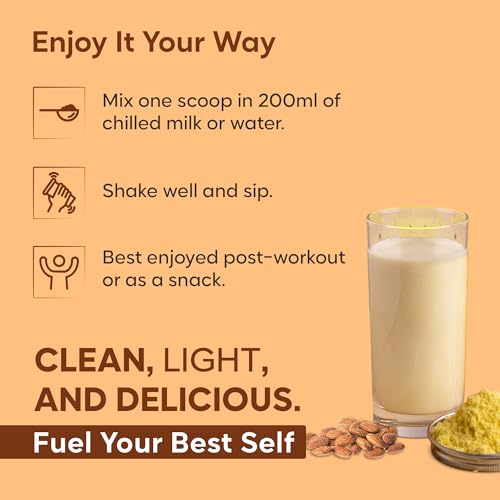 Image of Foodstrong Whey Protein Powder (Concentrate + Isolate), 100% Hormone Free Grass-Fed Whey, 25G Protein & 6.6G BCAA, Haldi Badam, With Turmeric & Digestive Enzymes, 1KG