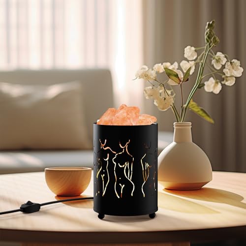 Image of Shineled Himalayan Salt Lamp, Natural Crystal Salt Rock Lamp, Body Art Salt Lamp, Wired Dimmable Salt Crystal Lamp, for Meditation, Home Decor & Gifts