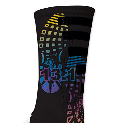 VictoryStore Half Marathon Performance Crew Sock - Design 12