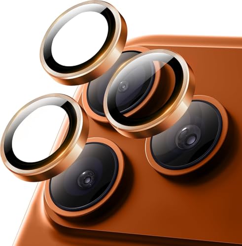 Image of Lensarmor Compatible With Cosmic Orange iPhone 17 Pro /iPhone 17 Pro Max Camera Lens Protector - 9H Tempered Glass, Scratch Resistant, Flash-Friendly Premium Lens Cover