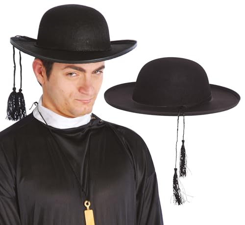 Guirca Hojas Sombrero, Paquete de Fieltro Tocado Padre, Color Negro, 13087