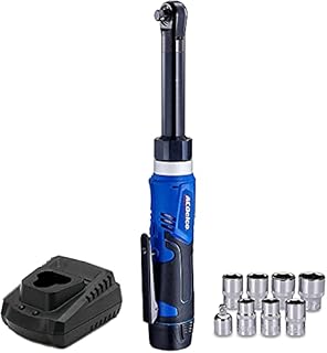 ACDelco ARW1218-3P G12 Series Extended 3/8 Ratchet Wrench 10.8V Cordless Li-ion Electric Power Tool Kit with Battery, Charger & Socket Set (52 Nm Fastening Torque)