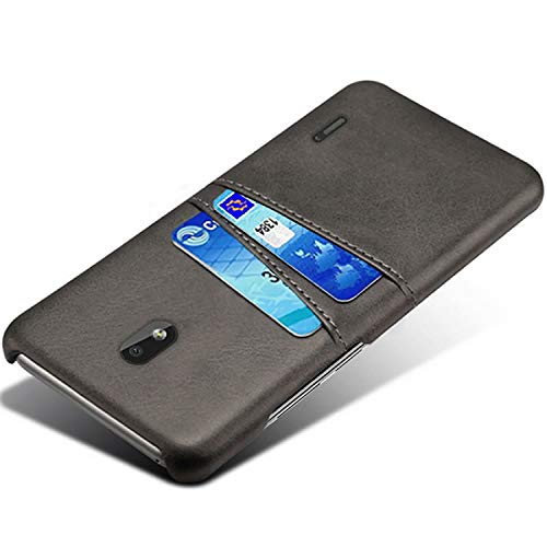HualuBro Handyhülle für Nokia 2.2 Hülle, Premium PU Leder Ultra Slim Tasche Cover Stoßfest Bumper Hülle Schutzhülle Lederhülle Backcover Hüllen für Nokia 2.2 2019 (Schwarz)