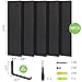 Fixwal Floating Shelves Set of 5, Width 4.7 Inches Black Wall Shelves, Rustic Wood Wall Storage Shelves for Bedroom, Living Room, Kitchen, Bathroom, Home Decor, Laundry Room, Office and Plants (Black)