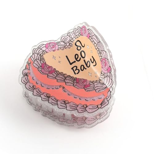 Leo Baby Hair Claw, Personalized Acetate Hair Clip, 7cm/2.75in, Pink and White