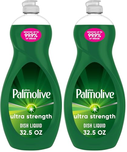 Image of Palmolive Ultra Strength Liquid Dish Soap, Original Green, 32.5 Fluid Ounce (Pack of 2)
