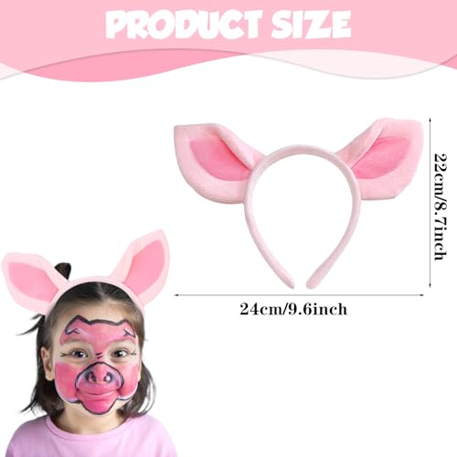 NUOGUAYI Tier Haarreifen, Cartoon Party Schwein Haarreif, Haarreif Damen Tier, Haarreifen Kinder, Haarschmuck, für Kinder Erwachsene, Halloween Karneval Cosplay Mottoparty