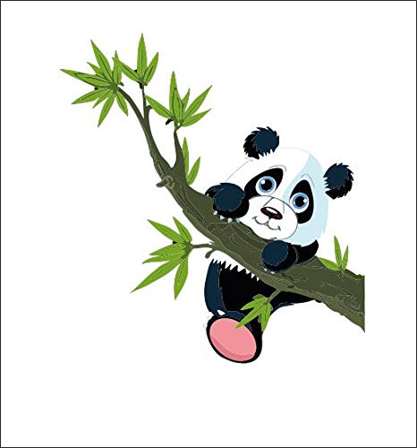 Wall Sticker for Home Decoration - Decor Kafe Panda On Branch Multicolor Wall Sticker - Wall Decal Sticker - ( 89 Cm X 82 Cm ) (B07QJ54XHJ) Amazon Price History, Amazon Price Tracker