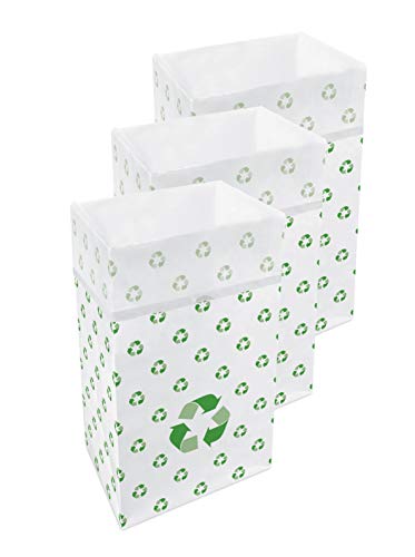 Image of Clean Cubes 30 Gallon Pop-Up Trash Cans 3-Pack, Instant Extra Trash Space | Extra Trash Space Without Mess, No Tape or Assembly Required, Pre-Fitted Liner Inside, Wire-Reinforced Opening, Recycle