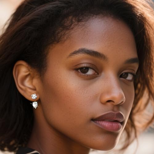 Moissanite Stud Earrings for Women 925 Sterling Silver Lab Created Diamond Teardrop Stud Earrings D Color VVS1 2 Carat Moissanite Jacket Earrings for Men Women Jewelry Gifts2