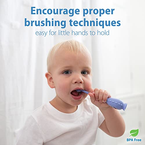Dr. Brown's ToothScrubber Toddler Toothbrush Set, Monster with Strawberry Flavor Toothpaste - image 4