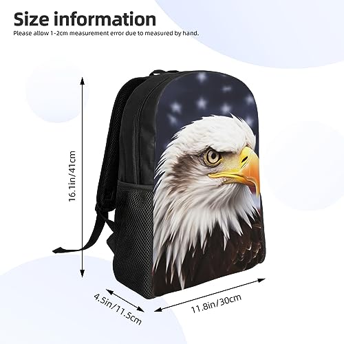 Mochila impermeable con diseño de águila negra ligera miniatura 4