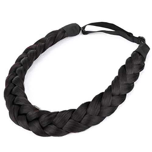 Gledola 2 Strands Fishtail Plaited Braids Headband Braided Synthetic Hair Elastic Stretch, Hair Accessory for Bride Women - Image 4
