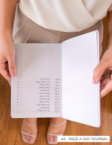 Image of NEORAH -A5 DOTTED | 368 Pages - 110 Gsm |PAGE A DAY JOURNAL (21x14.8 cm)-Hardcover Dot Grid Notebook |Back Pocket |3 Silk Book Mark - Completely HANDMADE for Journaling,writing- LAVENDER