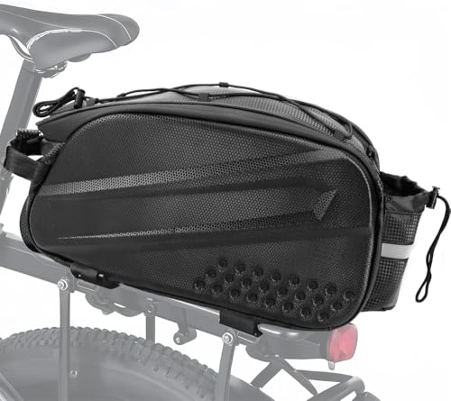 Bolsa para Bicicleta 10L, Prova D'água, Bolsa Traseira de Bicicleta Refletiva, Bolsa de Armazenamento de Porta-Malas de Ciclismo