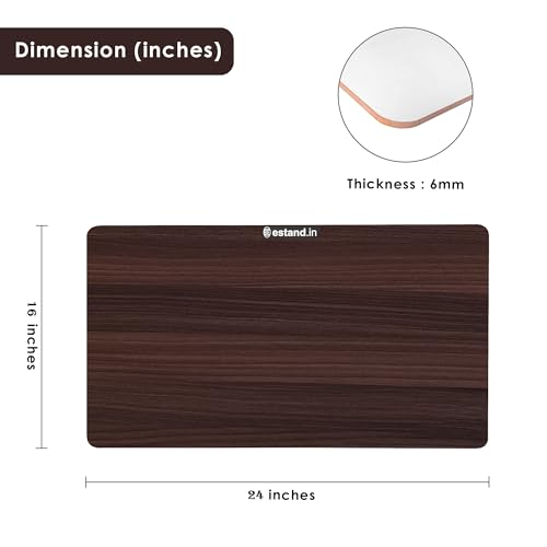 Image of Multi-Functional Wooden Lapboard | Dual-Sided Laptop Desk & Whiteboard | Portable, Lightweight & Durable | 24 x 16 Inches | Walnut