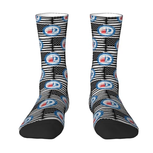 Mid-Calf Calcetines De Senderismo Estados Unidos Y Sea Dog De Fort Lauderdale, Florida Medias De Compresion Reforzados Medias De Tubo Medio Antiampollas Calcetine De Negocios Para Hombre