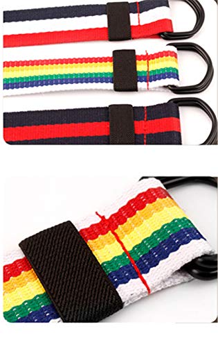 Andongnywell Canvas Buckle Web Belts for Men Double Ring Buckle Cloth Belts Nylon Waist Strap Waistband4
