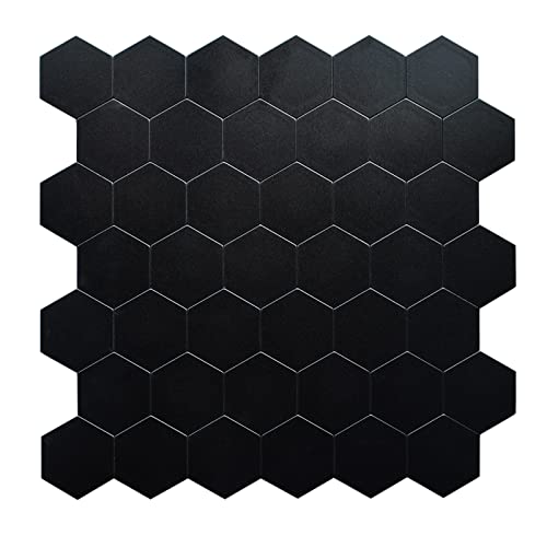 Homeart Black Backsplash Peel And Stick Hexagon Tile, Self-Adhesive Aluminum Composite Wall Tile Stick On Backsplash For Kitchen Bathroom Fireplace (6 Sheets) #TOP23
