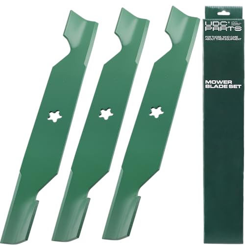 UDC Parts 532187256 Lawn Mower Blades Replacement for Husqvarna 54 Inch Z254 YTH2454 LGT2554 LGT2654 RZ5424 YTH24V54 YTH24K54 187256 187254 532187254 Craftsman Poulan / 3 Pack High Lift