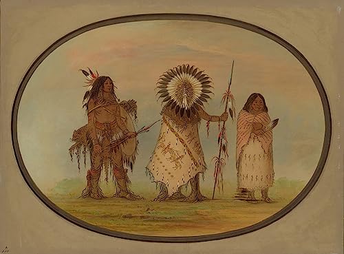 Affiche toile Crow Chief George Catlin pour décoration murale salon 60x90 cm