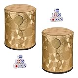 Kit de gobelets à dés : les gobelets à dés sont fabriqués en cuir pu de qualité et l’ensemble est conçu pour durer et est esthétique. gobelets à dés silence