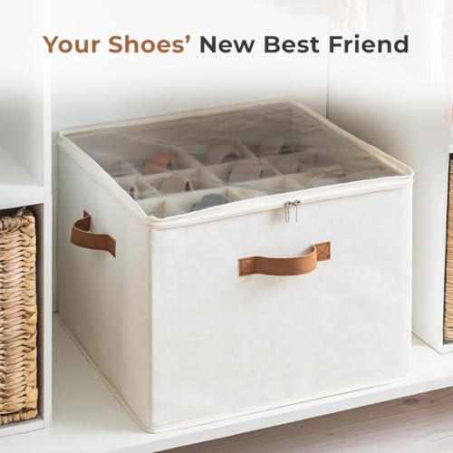 Image of HomeEssentials Multipurpose Transparent Storage Box with Handles - Clear, Foldable Organizer for Blankets, Comforters, Clothes, Shoes & Bedroom Storage. (Pack of 2)