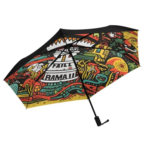 Parapluie pliant iguanes motif mignon cadeau original garçons filles - 5