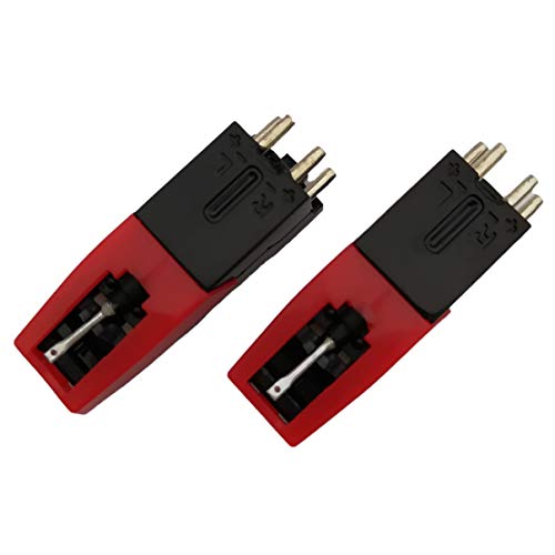 Turntable Cartridge with Needle Stylus Phonograph Record Player Cartridge Needle Replacement for Crosley Ion Jensen,ION iCT09RS Power Quick Play Flash Contour Archive LP Vertical Vinyl (2 Pack) - Thumbnail 3