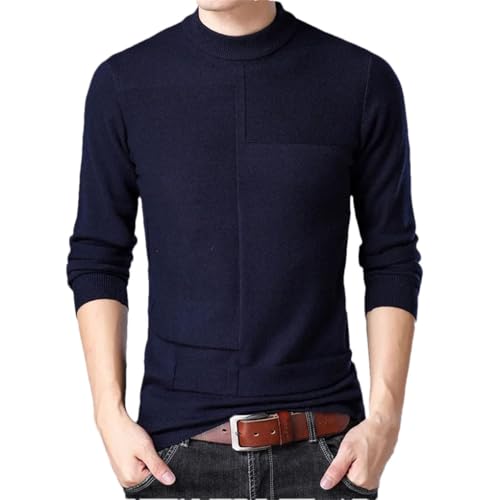 Mens Pullovers Long Sleeved O Neck Plaid Classics Solid Color Sweaters Business Handsome Men Clothing