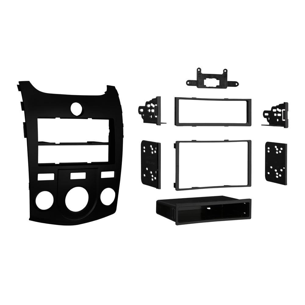 99-7338B Kia Forte 2010-Up Installation Dash Kit for Double DIN/ISO Radios, Black