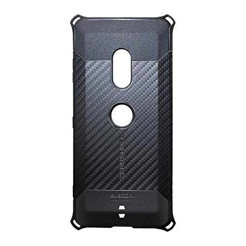 �G���R�� Xperia XZ3 �P�[�X SO-01L SOV39 �Ռ��z�� ZEROSHOCK TPU�f�� �J�[�{�����H �y�������̏Ռ�����{�̂����z �u���b�N PMWXZ3ZEROGBK