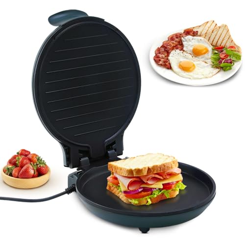 Parrilla Eléctrica Uten 1200W: Doble Placa Antiadherente Y Ahorro De Espacio (Plancha Versátil)