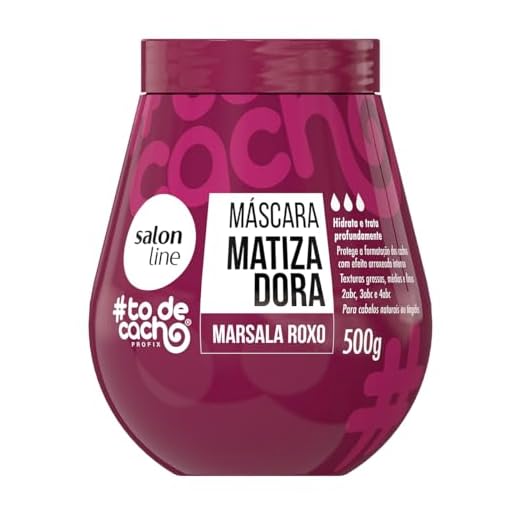 Salon Line, Máscara Matizadora, ToDeCacho, Marsala Roxo, Vegana - Cabelos Ondulados, Cacheados e Crespos, 500 g