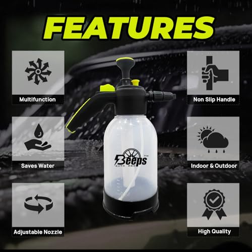 Image of Beeps Auto Pro Car Cleaning Kit - 200ML Premium Car Shampoo with Foam Sprayer for Complete Auto Detailing & Car Care Solution