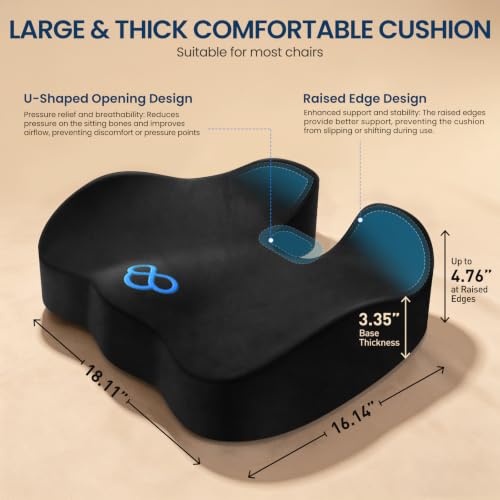 BlissTrends Memory Foam Seat Cushion