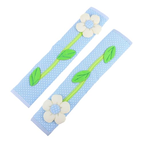 Sewroro 2 piezas Cubiertas para Tiradores de Puerta de Frigorífico Fundas Anti-manchas de Aceite y Agua Protectores para Manijas de Electrodomésticos de Cocina Diseño Floral Azul