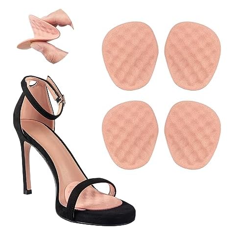 Riootlnm Anti-Slip Ball of Foot Cushions for Shoes, Massaging Dot Metatarsal Pads for Foot Pain, High Heel Comfort Pads, Heel Grips Inserts for Shoes Too Big, Loose Shoes, Blisters (2Pairs) Cover