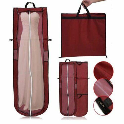 Wedding Evening Dress Bridal Gown Garment Dustproof Cover Storage Bag w/Handle