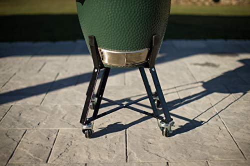 Aura Outdoor Products Rolling Cart Rolling Nest for Large Kamado Grills, Big Green Egg Accessories Powder Coated Best Casters