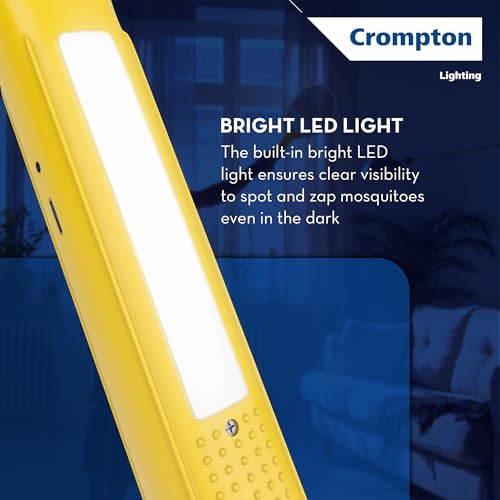 Image of Crompton Anti-Mosquito Racquet-ZAPPY-Duo | Mosquito Bat | Mosquito Killer | Rechargeable Mosquito Racket | Long Lasting Battery | 6 Months Warranty