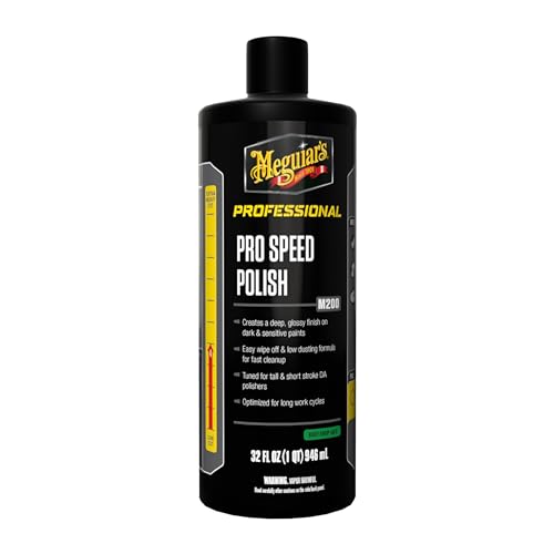 Meguiar's M200 Pro Speed Polish, Extremely User-Friendly Professional Car Polish for Light Defect Removal, Easy Polishing While Creating a High-Gloss Finish to Make Your Car Shine, 32 Oz
