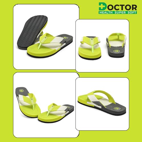 Image of DOCTOR HEALTH SUPER SOFT Men's & Boys Anti-Skid Flip Flops with Acupressure Massage Footbed | Lightweight | Soft | Doctor-Recommended Slipper for Pain Relief | All Day Wear Acupressure Doctor Slipper