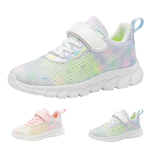 Girls Athletic Shoes Breathable Mesh Running Non-Slip Sneakers Soft Sole School Lightweight Sports Cute Tennis Shoes