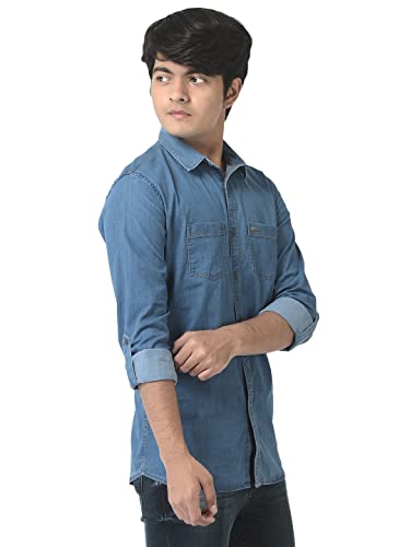 Image of Crimsoune Club Boys Light Blue Denim Shirt