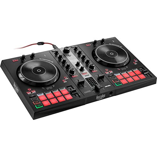Hercules-DJ-Control-Inpulse-300-2-Deck-USB-DJ-Controller-for-Serato-DJ-Lite-and-DJUCED-Bundle-with-6-Comprehensive-Standard-Series-35mm-Stereo-Mini-Plug-to-2-RCA-Plugs-Audio-Cable