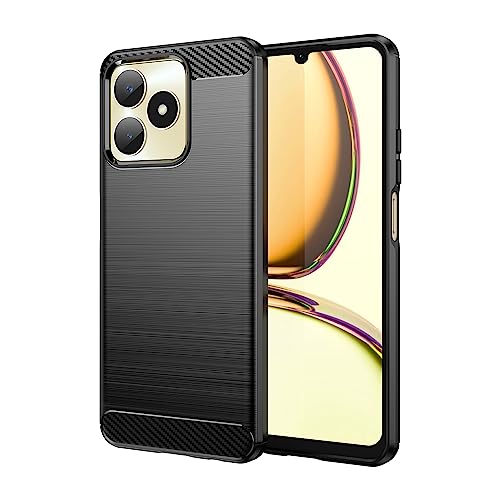 TINGYR Hülle für Realme C51, Ultra Thin Silikon hülle Abdeckung Telefon Case Stoßfest Case Schutzhülle, Handyhülle für Realme C51 Smartphone.(Schwarz)