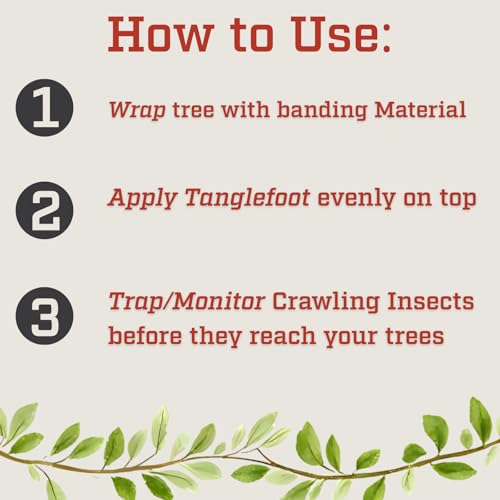 Image of Tree Tanglefoot 80oz Tree Banding Gum - Long-Lasting, Non-Drying Adhesive Coating for Tree Wraps - Weather-Resistant Barrier Formula with SafeSeal Lid - 5lb Tub