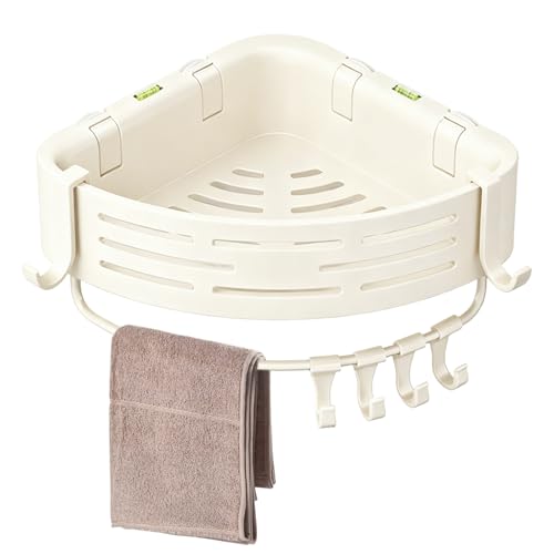 Générique Scaffali per doccia ad angolo, con ganci per barra, cremagliera per organizzazione, doccia ad angolo, per organizzare il bagno, la casa, l'hotel, lo shampoo gel